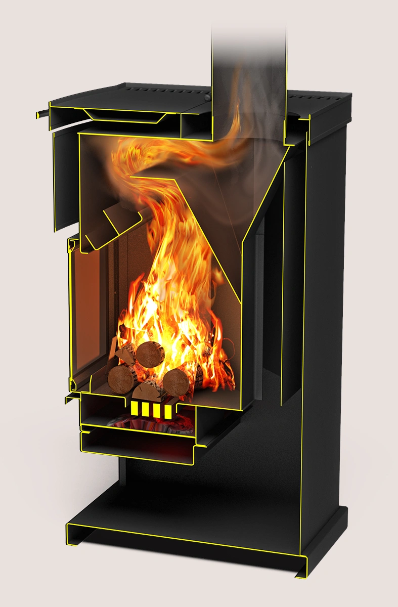 Камин Теплодар ОВ-120 прямой - Теплодар