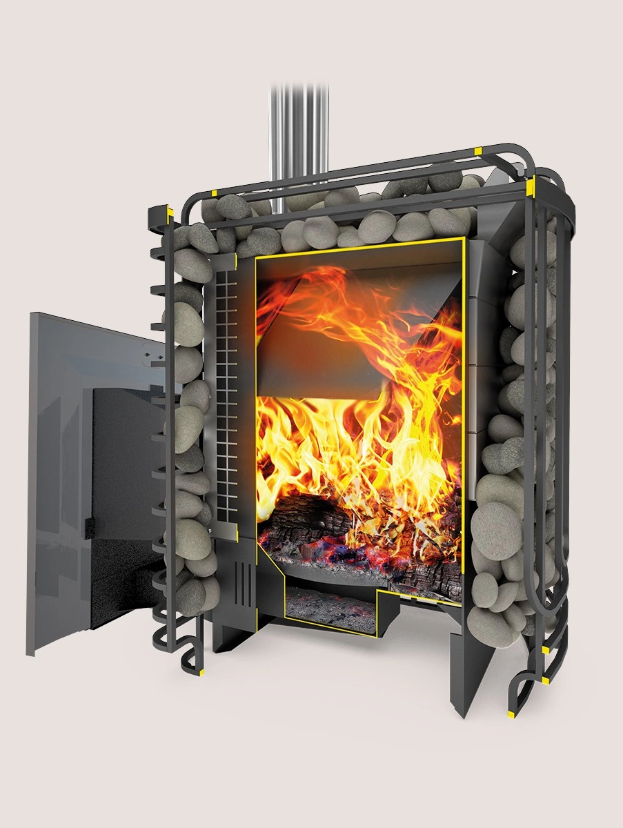 Печь для бани Сибирский утёс-20 ЛП Профи Панорама - Теплодар